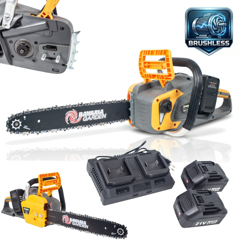 PIŁA PILARKA ŁAŃCUCHOWA AKUMULATOROWA 16" 2×AKU 4Ah BRUSHLESS 1200W – zdjęcie 1